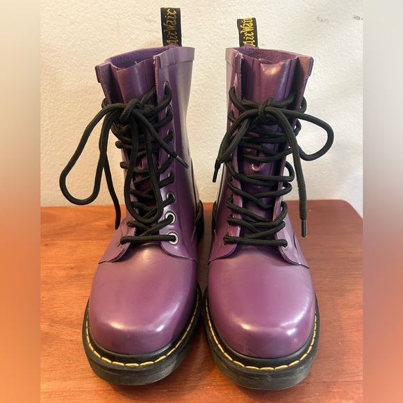 Dr. Martens Shoes - Dr Marten Drench Purple Wellies, Size 7